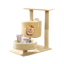 Small Cat Climbing Frame Cat Litter Cat Tree Solid Wood Cat Toy Kitten Climbing Frame Cat Scratching Board Cat Jumping Platform